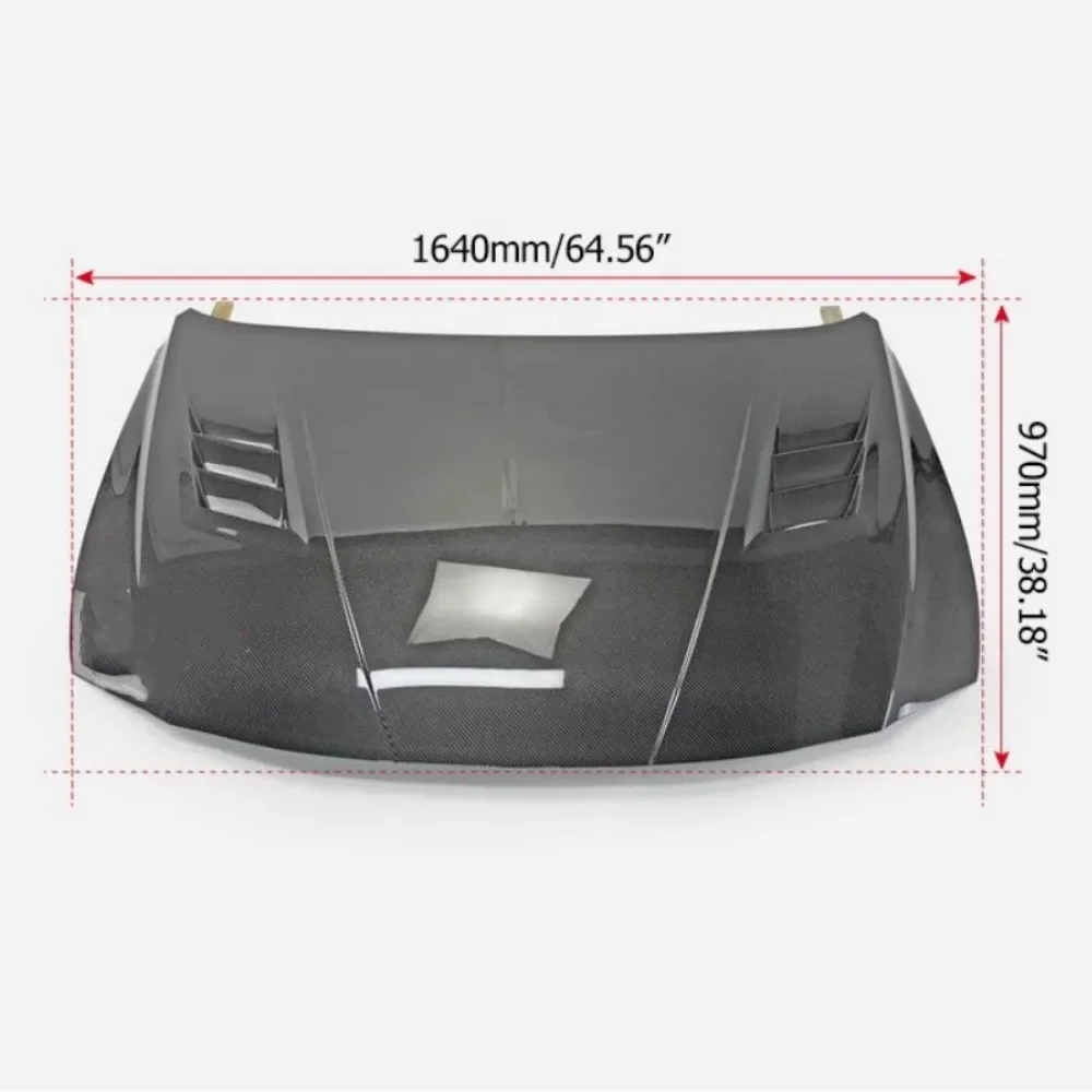 Cubierta de motor fibra carbono estilo modificado para Hyundai Elantra - imagen 3