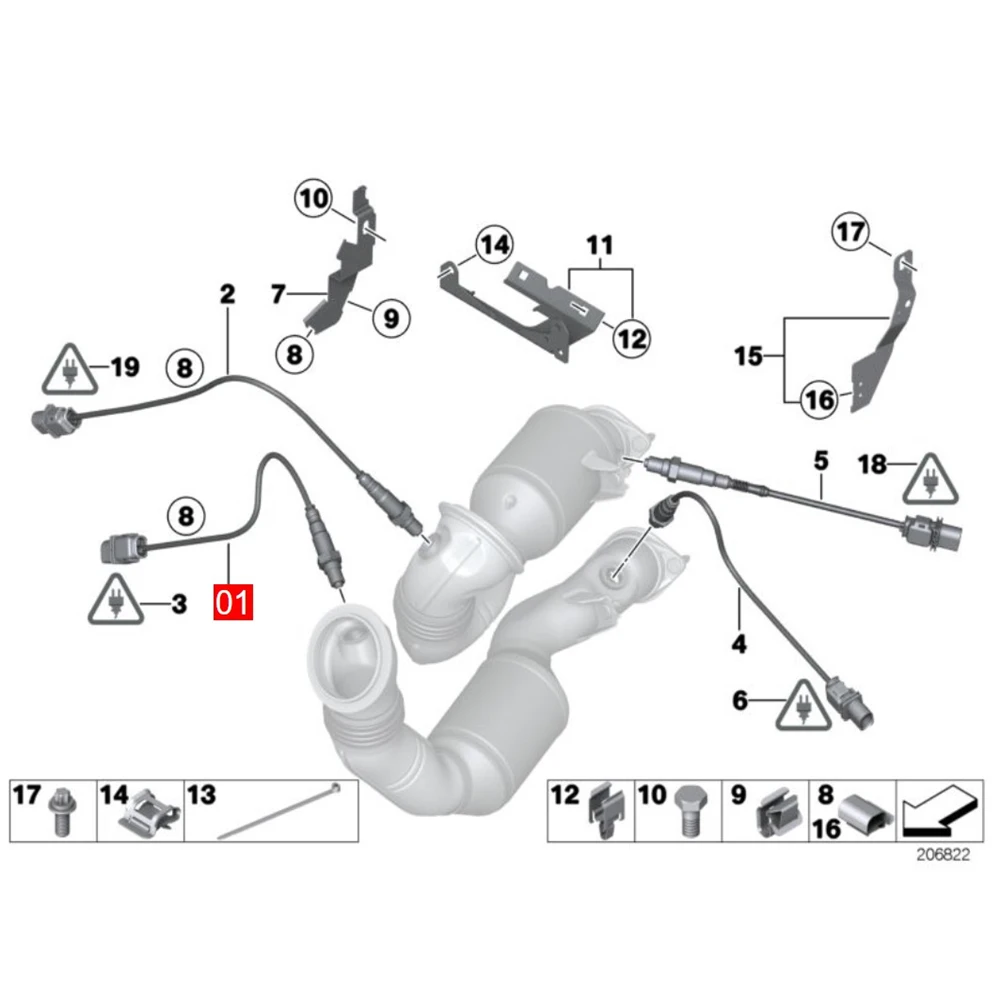 Sonda Lambda delantera y trasera para BMW F01 F02 F03 E71 740i 740Li