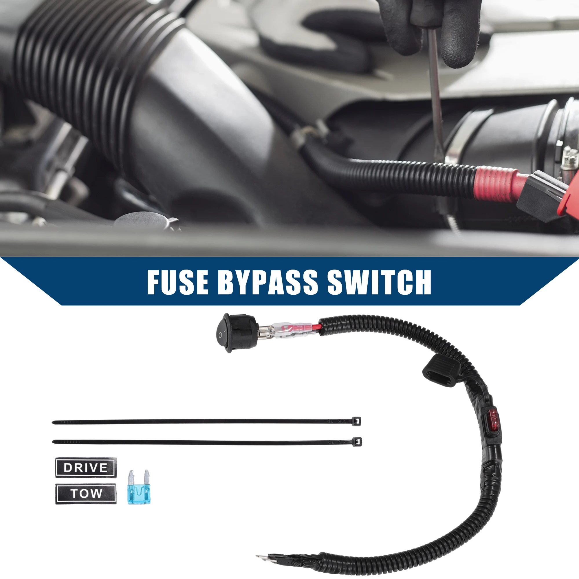 Uxcell juego de fusibles automáticos para coche negro duradero