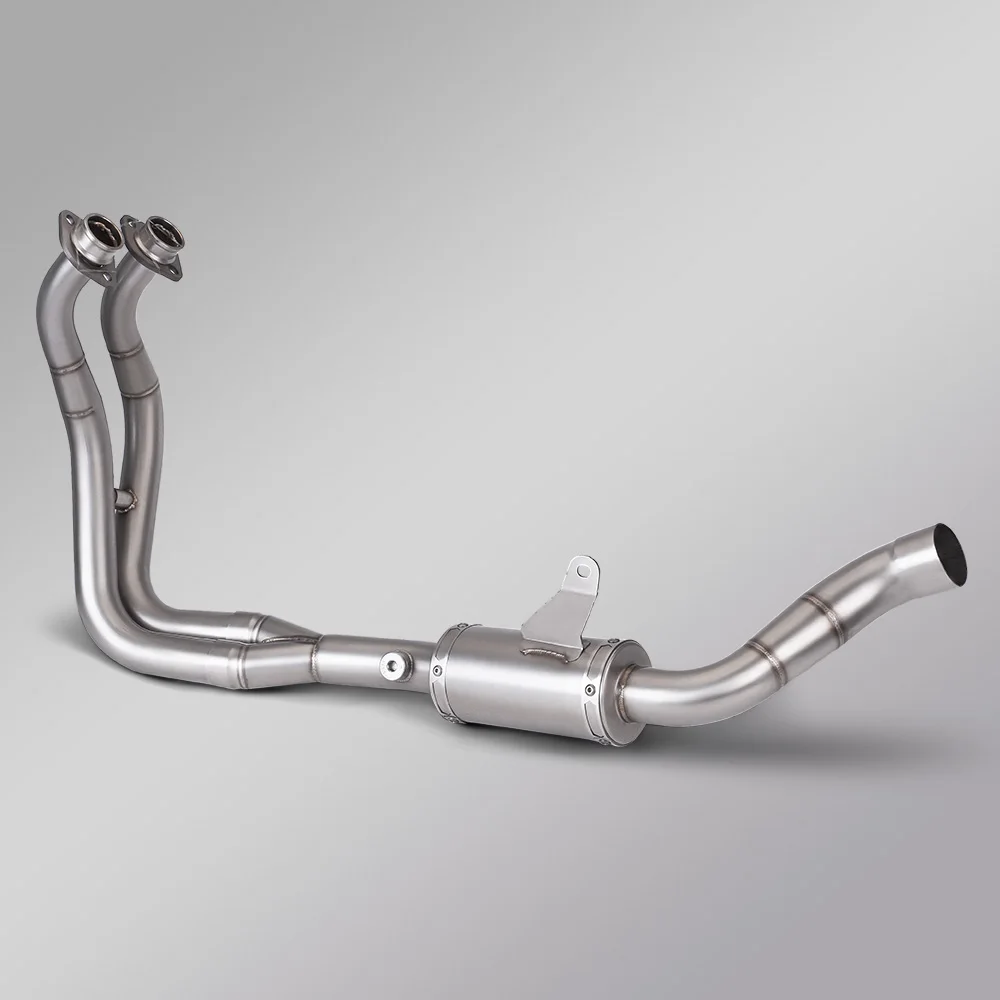 Para YZF R7 2021-2025 Escape motocicleta rendimiento sistema completo modificar tubo frontal inoxidable cubierta de carbono silenciador Escape - imagen 2