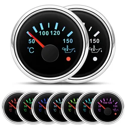 Medidor de temperatura de aceite 0-150 C con retroiluminación RGB 52 mm