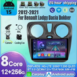 Radio multimedia Android 15 con CarPlay – Renault Lodgy y Dacia Dokker