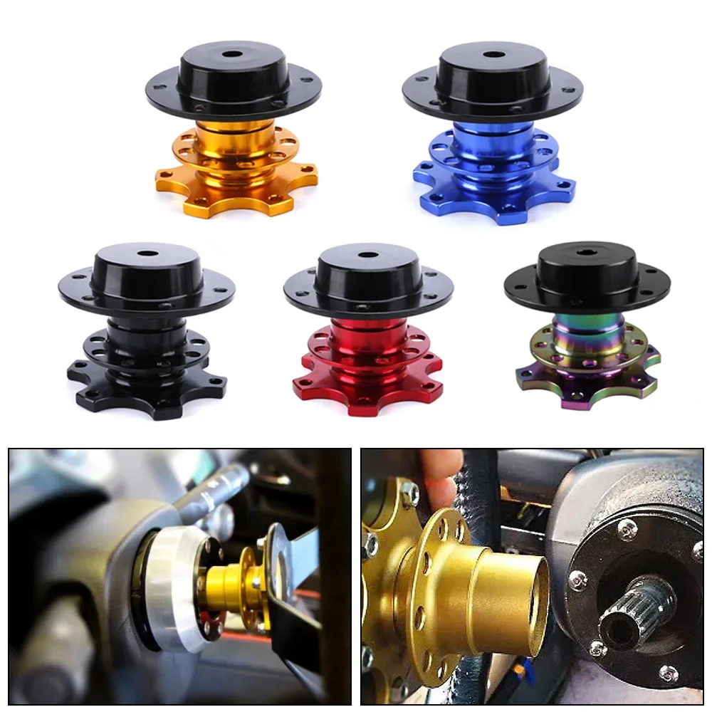 Cubo de volante rápido universal – Adaptador aluminio 6 orificios - imagen 2