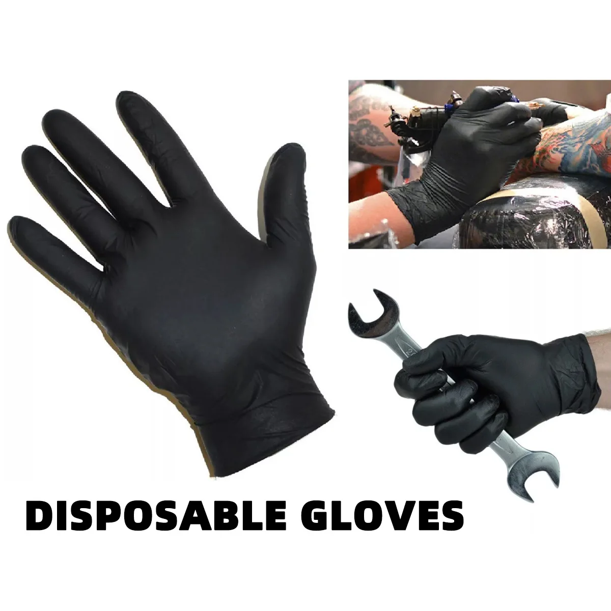 Guantes nitrilo negros desechables para limpieza y peluquería - imagen 4