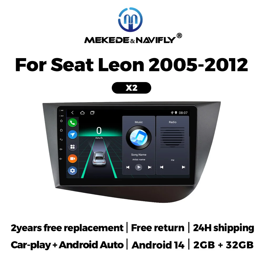Radio Android MEKEDE 9 pulgadas para Seat León 2 MK2 (2005-2012) - imagen 2