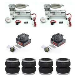 Kit suspensión neumática con compresor y válvula para coche