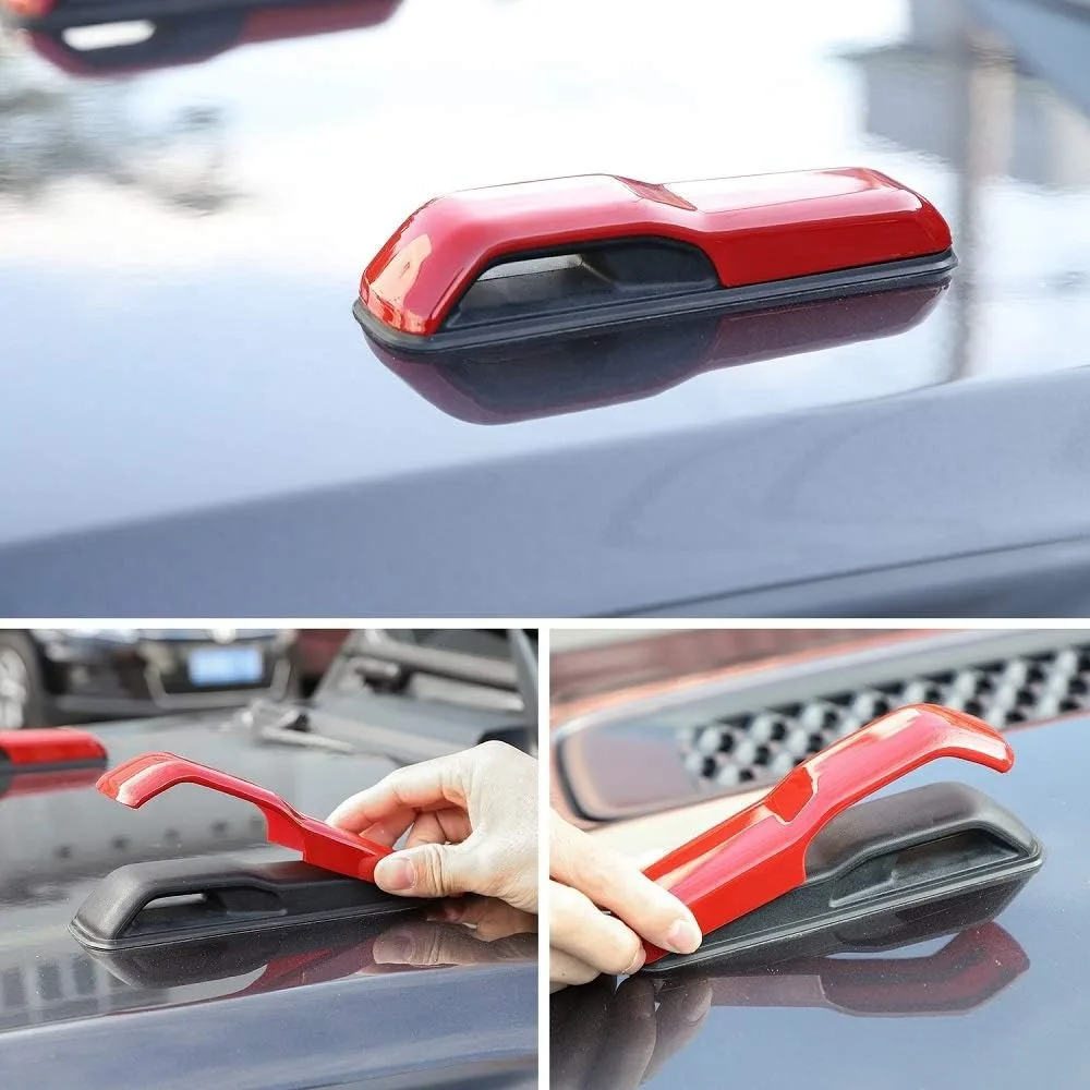 Pegatina de fibra de carbono instalada en Jeep Wrangler JL