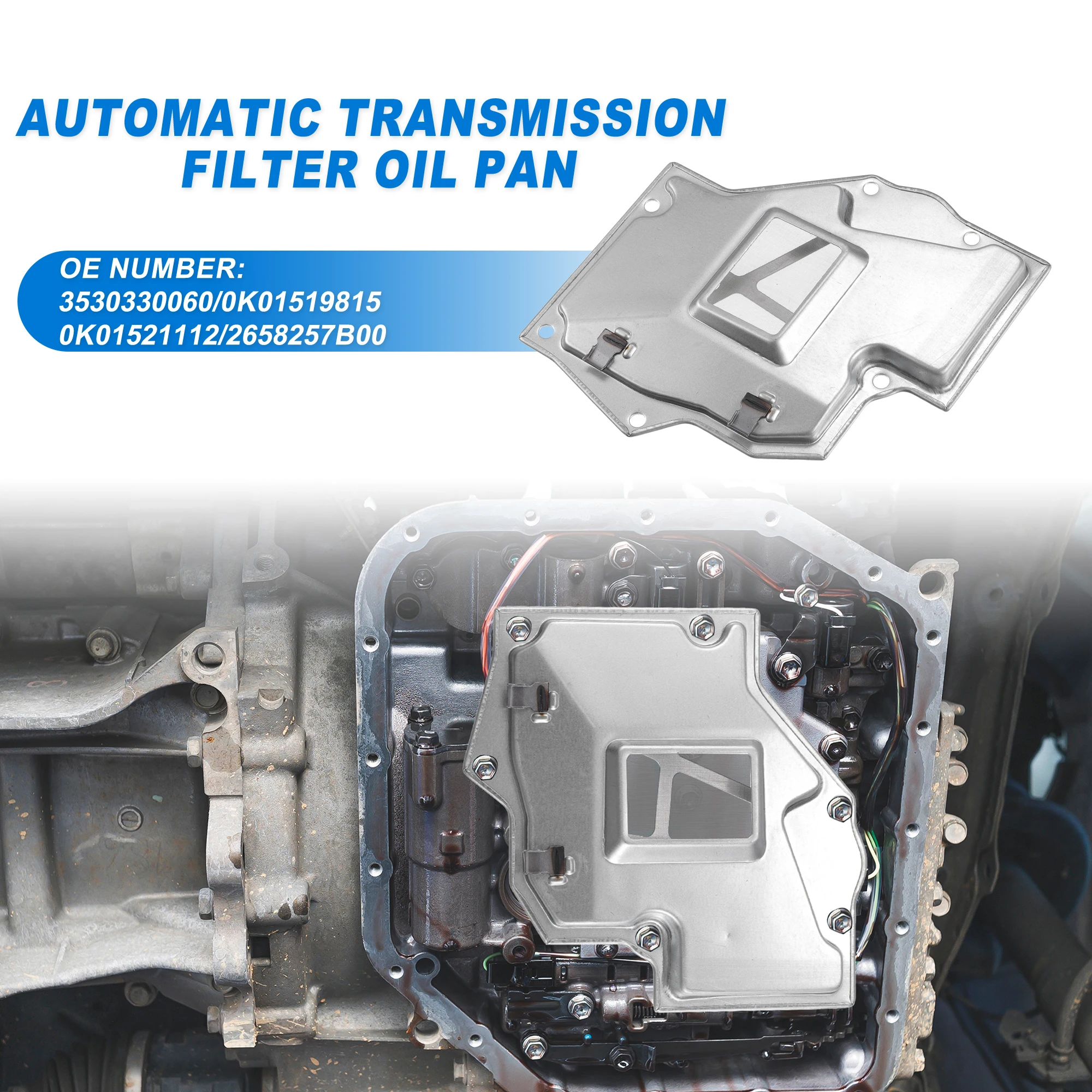 UXCELL A43DE A46DE Filtro de transmisión automática Cárter de aceite apto para Chevrolet Tracker 1999-2004 No. 3530330060 /0K 01519815