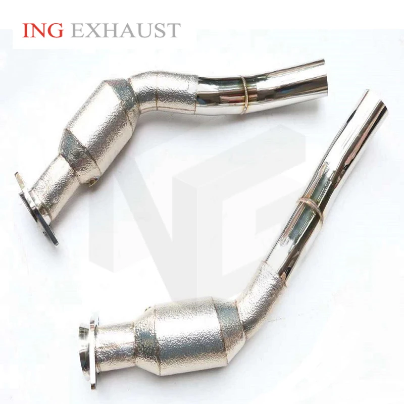 ING-Cabezal SS304, bajante de escape para Jaguar f-pace 3,0 T, sistema de motor de accesorios de carrera catalizados ternarios - imagen 4
