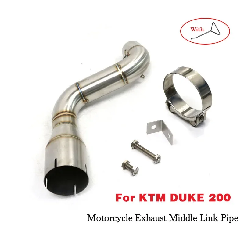 Silenciador de escape para KTM Duke 200 - tubo medio y codo, acero