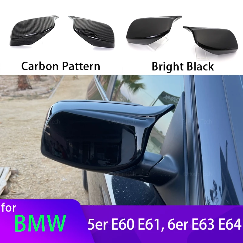 Tapas retrovisor carbono negro BMW Serie 5 E60 E61 E63 E64 2004-2008