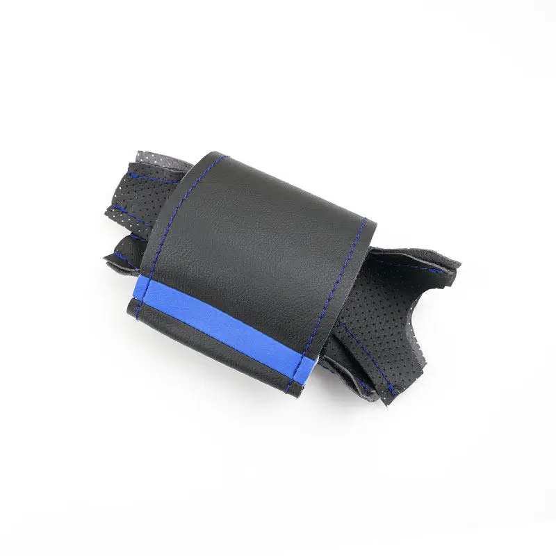 Funda de volante de microfibra azul y negra para Volvo XC60 y XC90 - imagen 2