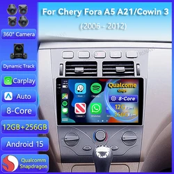 Radio 2 DIN Android con GPS y CarPlay para Chery Fora A5 2006-2010 Cowin 3