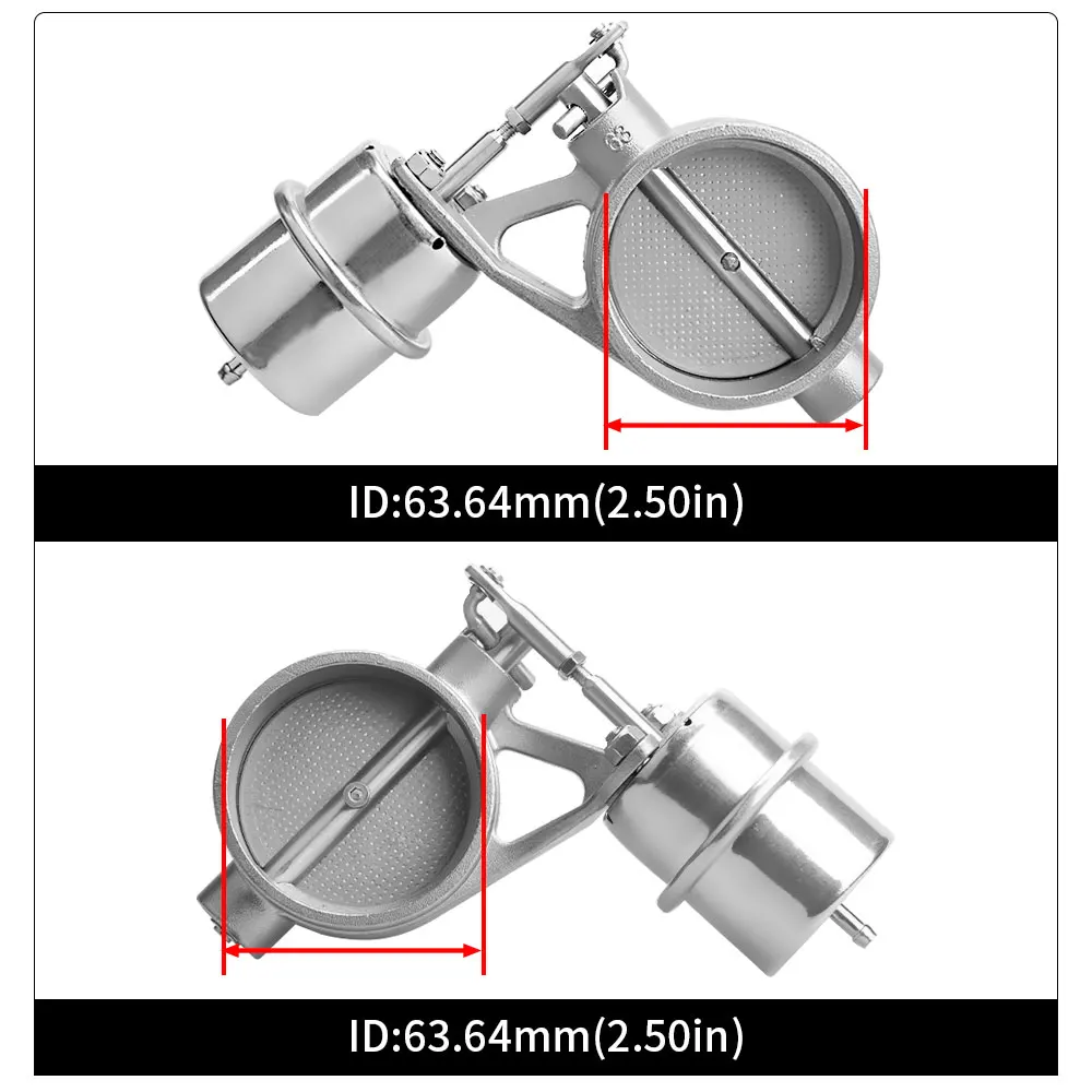 Tubo de escape Universal activado al vacío, Recorte/descarga, estilo cerrado con codo y reductor, 2 '', 2,36'', 2,5 '', 2,75'' y 3,0'' - imagen 3