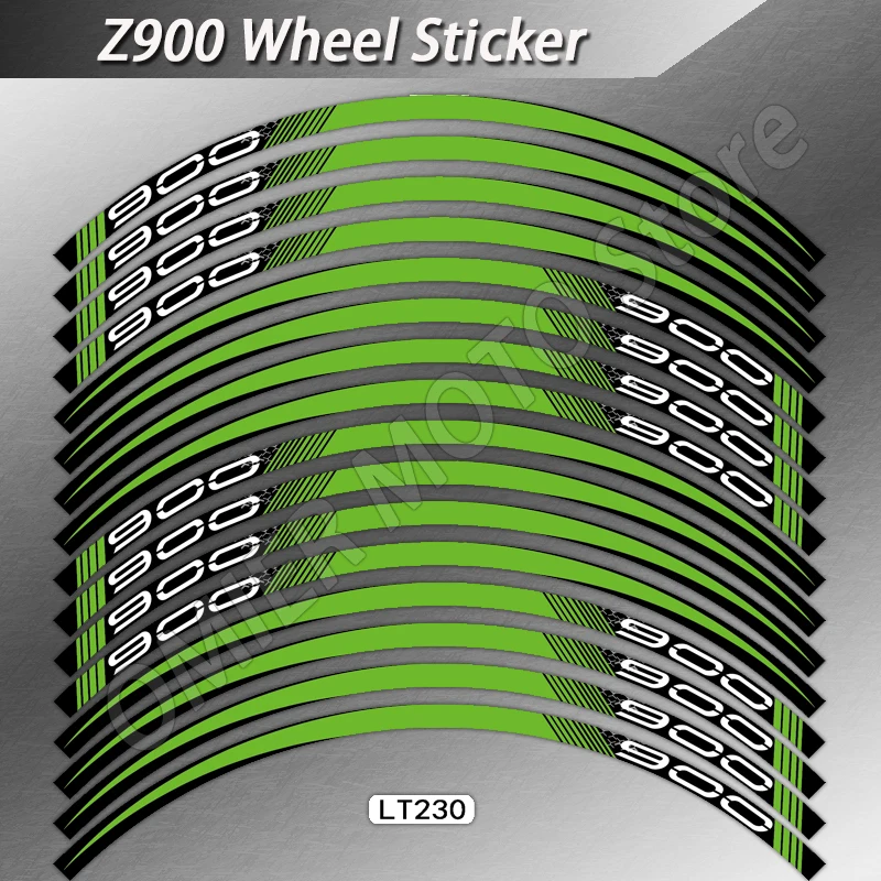 Pegatina reflectante para cubo de rueda de moto – Kawasaki Z900