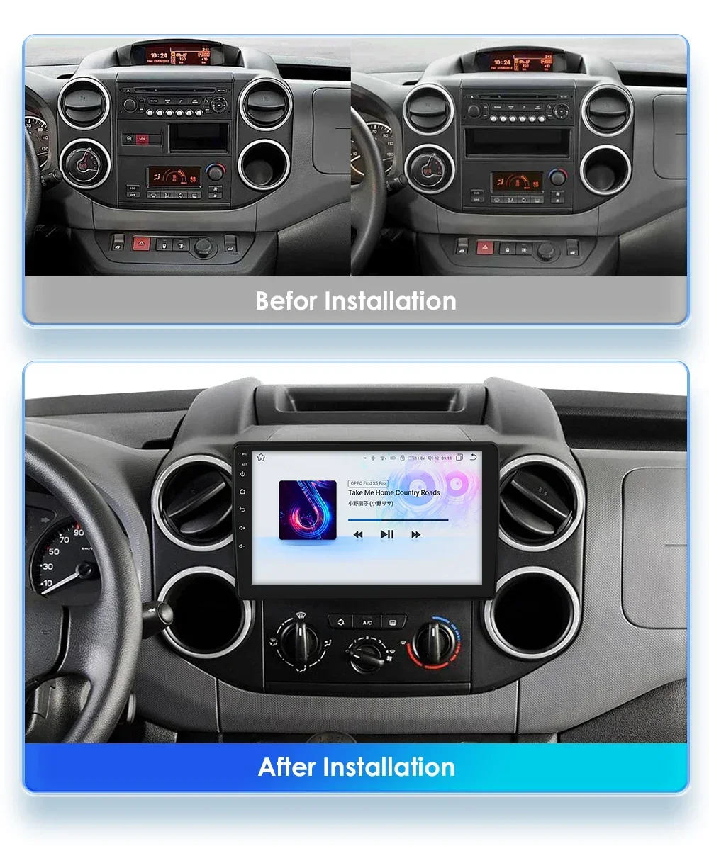 Autoradio Android 13 Citroen Berlingo Peugeot Partner - imagen 2