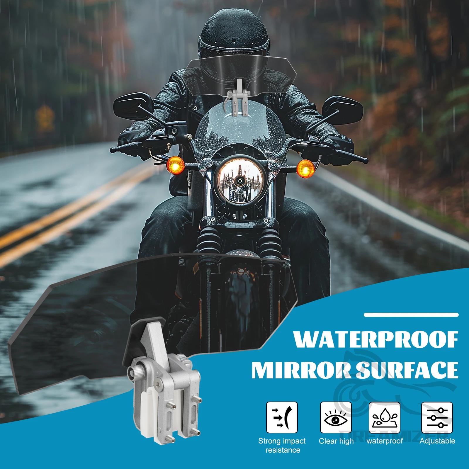 Deflector de viento extensible ajustable para parabrisas de moto BMW - imagen 5