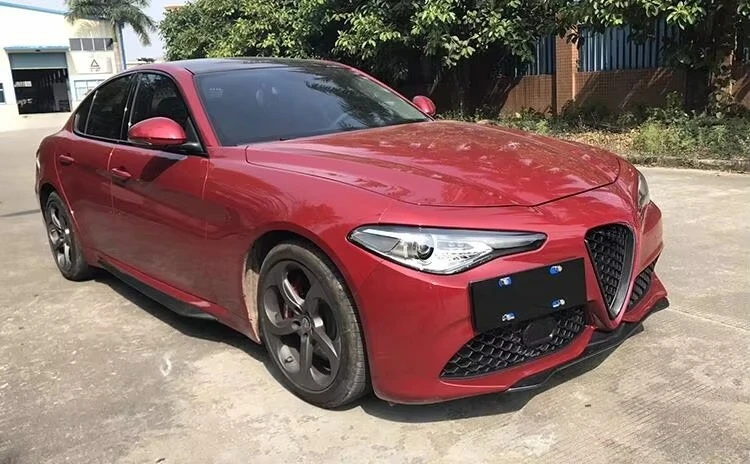 Labio parachoques fibra carbono QV y aleron divisor - Alfa Romeo 17-19 - imagen 5