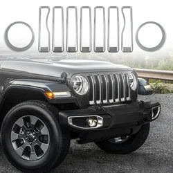 Parrilla frontal de malla decorativa para Jeep Wrangler JL 2018-2022