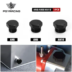 Tapón ciego macho AN6-8-10 BL02 con cabeza hexagonal y junta tórica