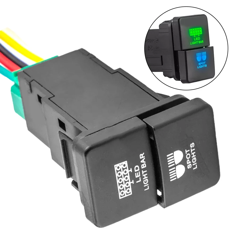 Interruptor doble para barra LED y antinieblas Toyota Tacoma - imagen 4