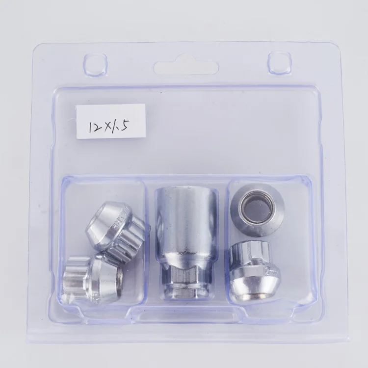 4 + 1 Cubo de rueda de extremo abierto Cerradura antirrobo con tuerca M12x1,25 M12x1,5 M14x1,5 M14x2,0 Espesor 21 mm - imagen 5