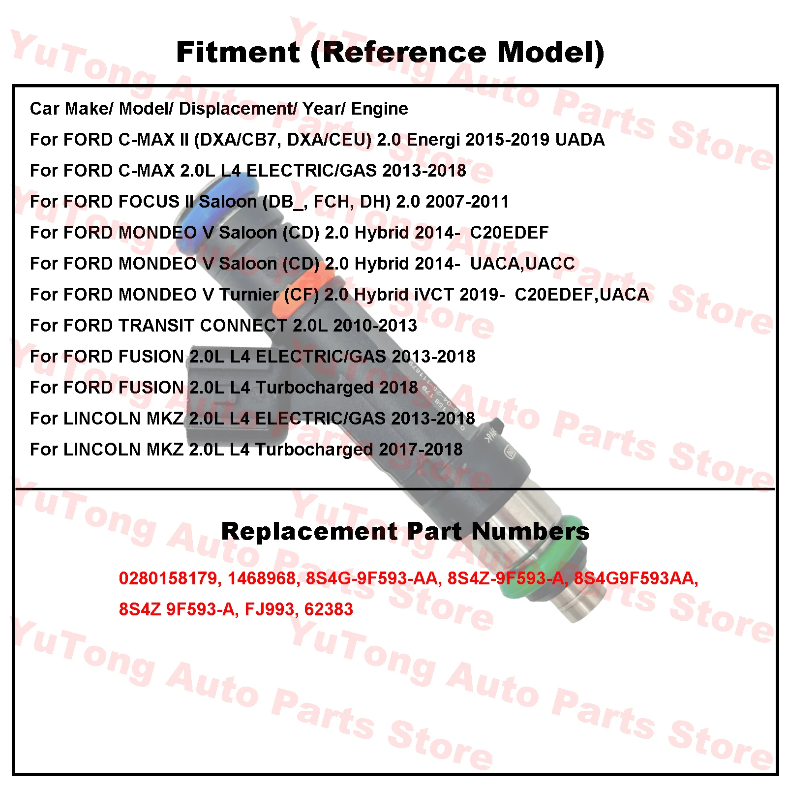 Válvula de inyector de combustible Ford Focus 2.0 – C-Max y Mondeo - imagen 2