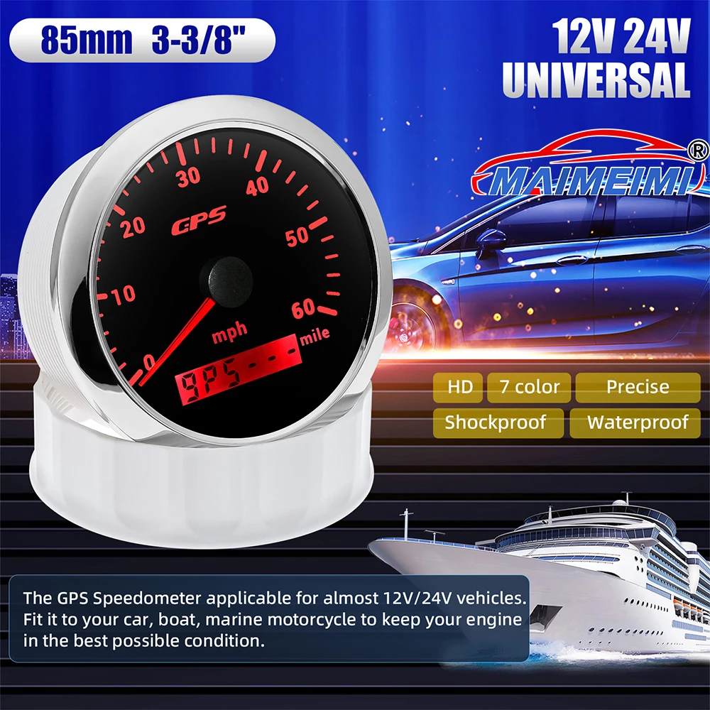 Velocímetro GPS digital con odómetro y retroiluminación multicolor - imagen 2