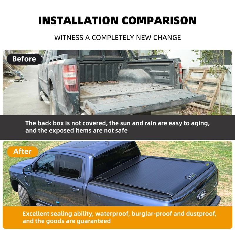 Tapa caja trasera alta extraíble – Isuzu D-Max en acero al manganeso