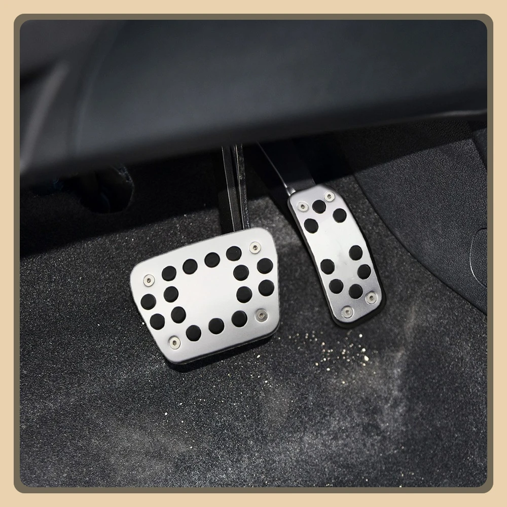 Cubierta de Pedal de coche para Ford Fiesta MK7 2009 - 2015 Ecosport 2012 - 2017 almohadillas de pedales de acelerador de goma de aleación de aluminio - imagen 4