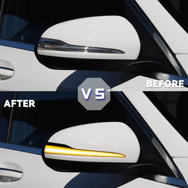 Para Mercedes Benz C E S GLC W205 X253 W213 W222 señal de giro dinámica ala lateral LED espejo retrovisor luz intermitente - imagen 2