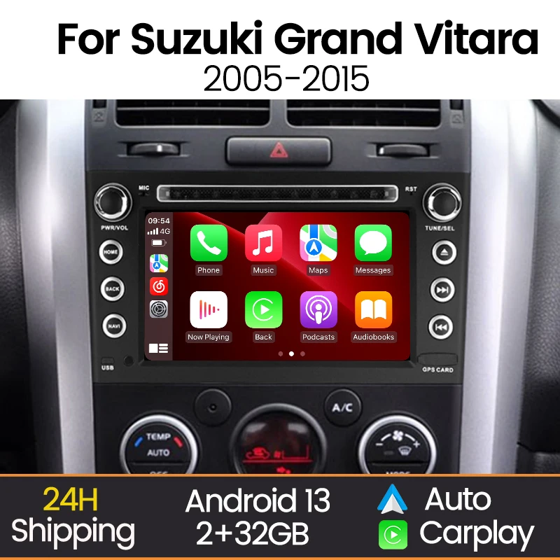 Radio Android 2DIN MEKEDE CarPlay Suzuki Grand Vitara 2005-2015