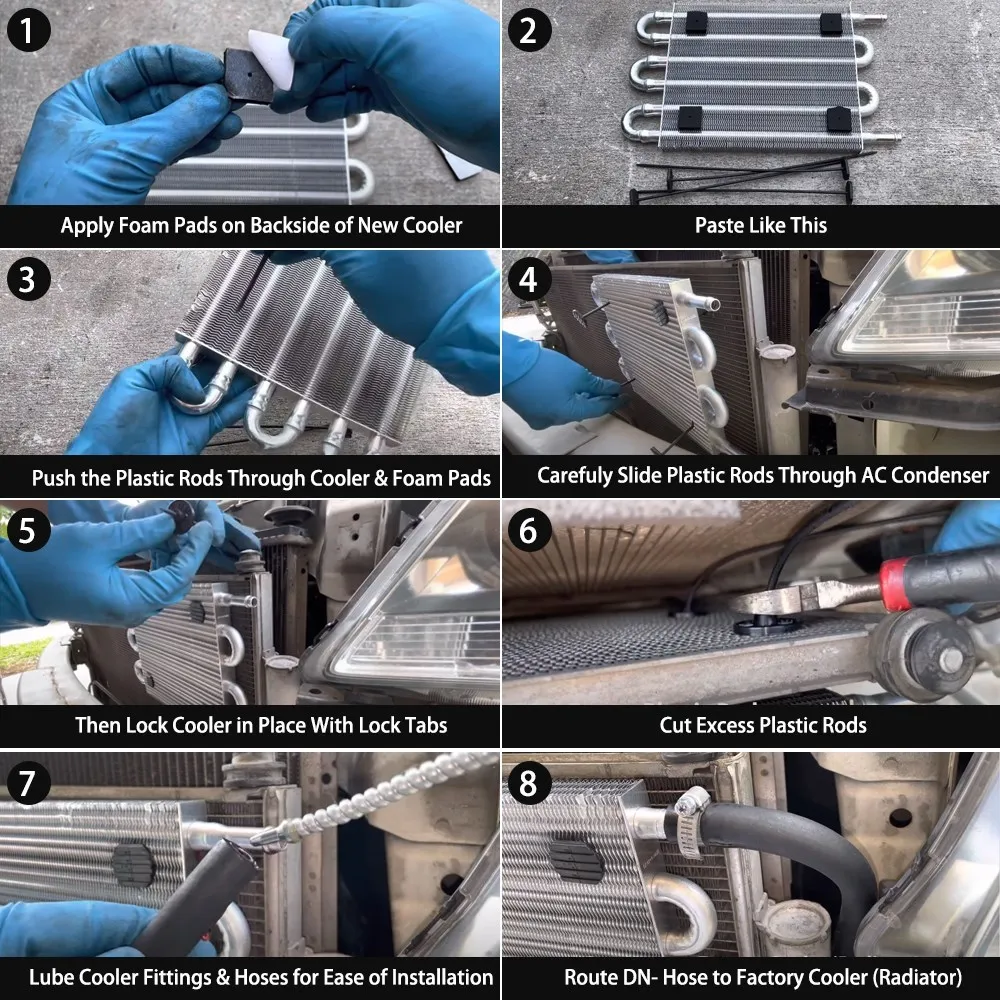 Kit universal de enfriador de aceite de aluminio para motor y transmisión - imagen 5