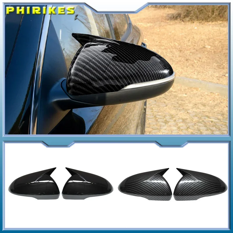 Para KIA K5 Optima 2016-2019 cubierta de espejo retrovisor lateral adhesivo para coche tapa de ala funda de puerta Exterior embellecedora de fibra de carbono