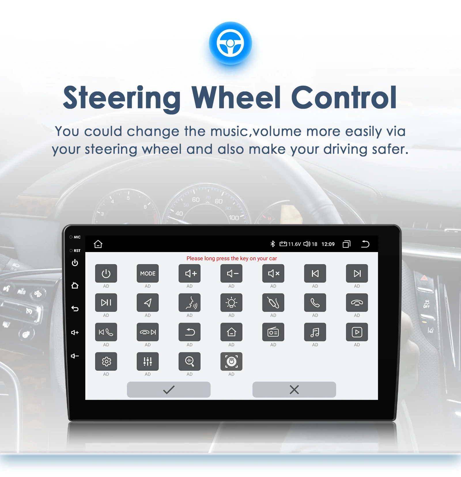 9 "AI Carplay Android Auto radio de coche para OPEL CORSA D 2007 - 2012 reproductor de vídeo multimedia 8581 8Core Autoradio GPS estéreo SWC RDS - imagen 5