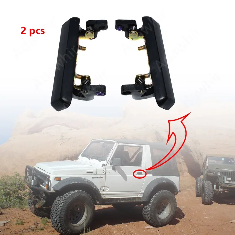 Manija exterior negra de puerta Suzuki Samurai 1986-1995, delantera izquierda/derecha