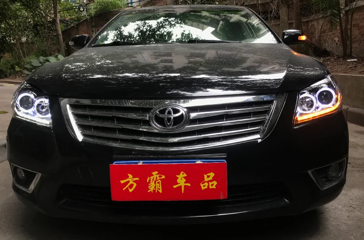 Faros delanteros LED con carcasa negra para Toyota Camry 2009-2012 - imagen 2