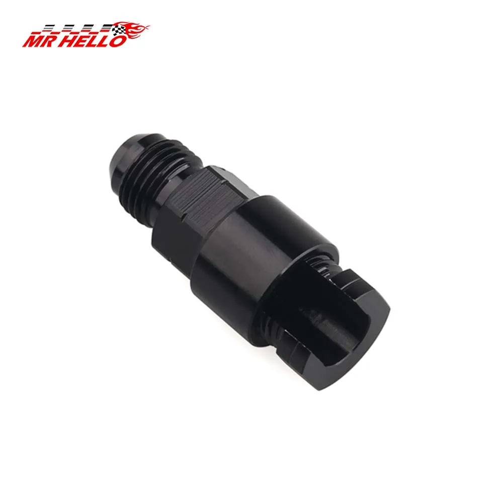 Racor conexión rápida 6AN macho para EFI de aluminio negro - imagen 4