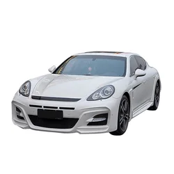 Para el viejo Porsche Panamera mejora estilo WALD Kit de carrocería de coche parachoques delantero parachoques trasero faldas laterales alerón y embellecedor de rueda parachoques de coche