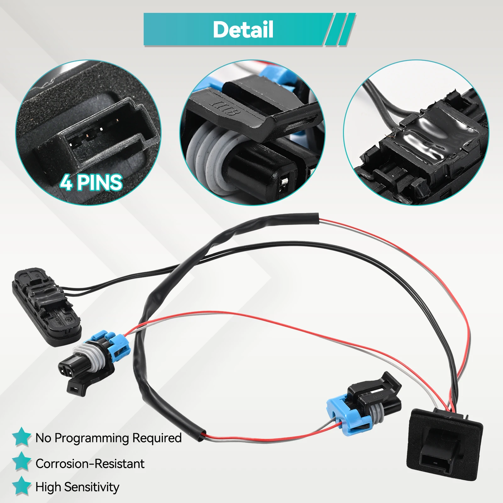 Interruptor de manija de puerta trasera para coche, botón de apertura de bloqueo de maletero para Vauxhall Opel Meriva B 13422271-ON 2010 13271692, 13359894 - imagen 4
