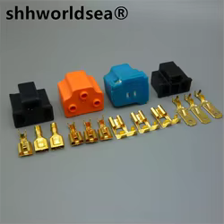 Shhworldsea DJD031A-1 Conector H4 9004 de 3 pines para Audi VW