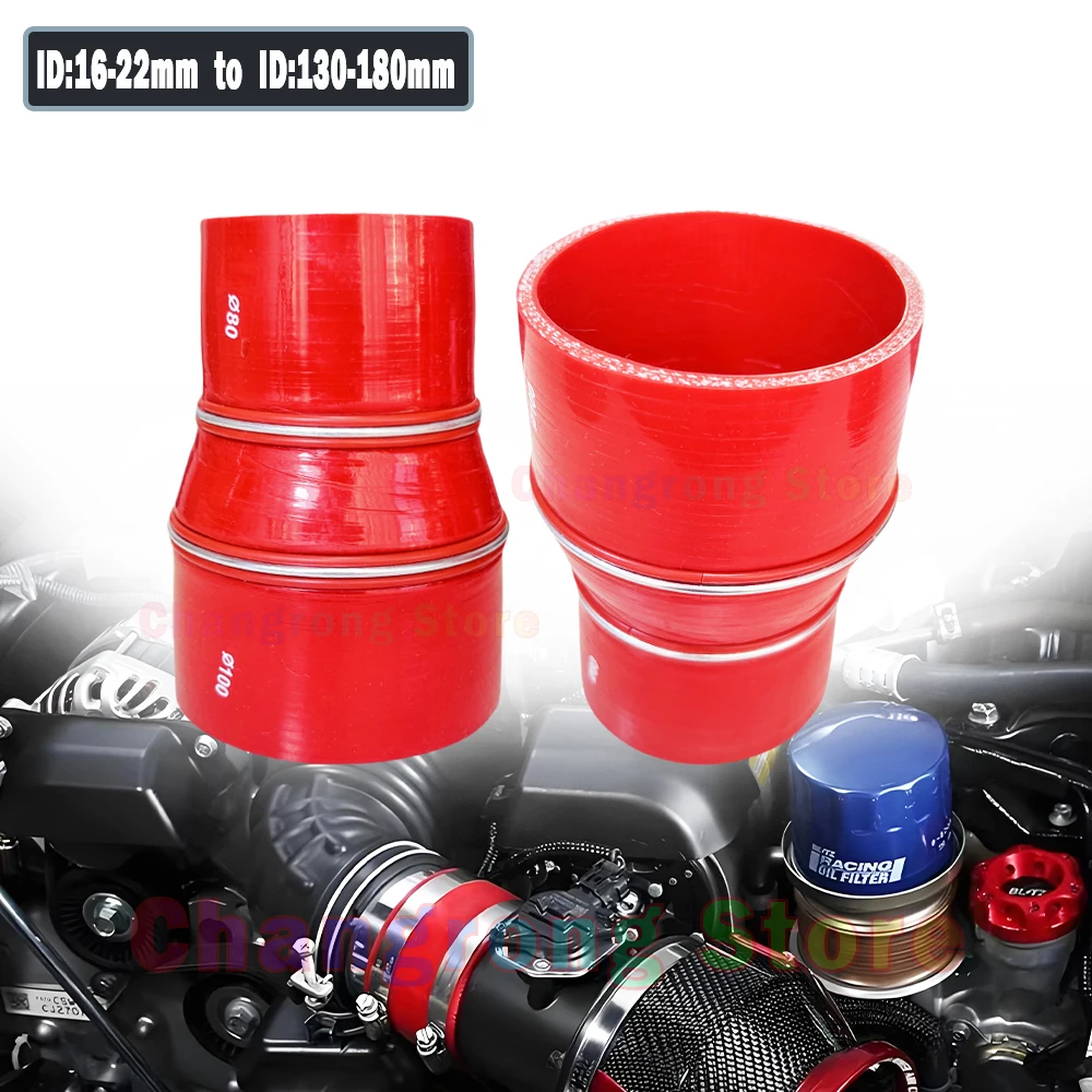 Acoplador reductor de silicona roja para turbo e intercooler