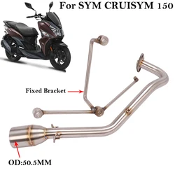 SYM Cruisym 150/125 tubo de enlace frontal escape silenciador
