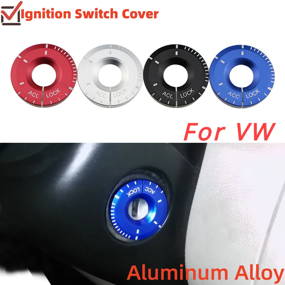 Anillo de encendido de coche, cubierta de interruptor, pegatina embellecedora para Volkswagen VW Golf 7 MK7 MK7.5 Jetta MK5 MK6 para Skoda Octavia Fabia YETI