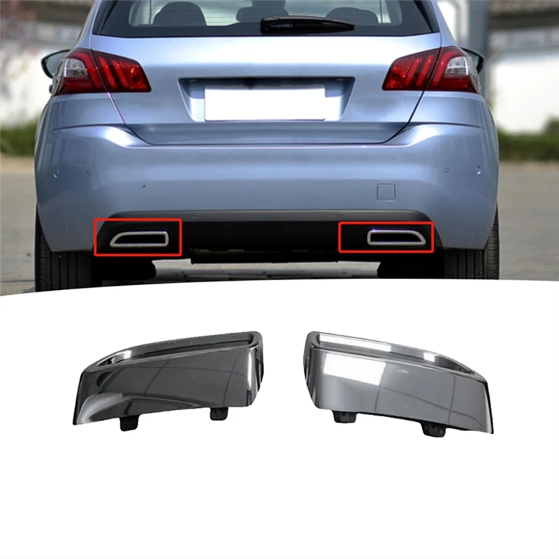 Embellecedor escape derecho Peugeot 308S 2015-2020 soporte trasero - imagen 4