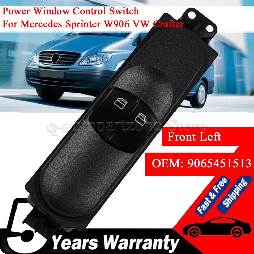 9065451513 Interruptor de Control de ventana eléctrica para Mercedes Benz Sprinter W906 VW Crafter Master interruptor de ventana eléctrica A 9065451513