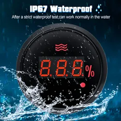 Indicador Nivel Agua 52mm Universal 12V/24V Alarma – Coche Camión Barco