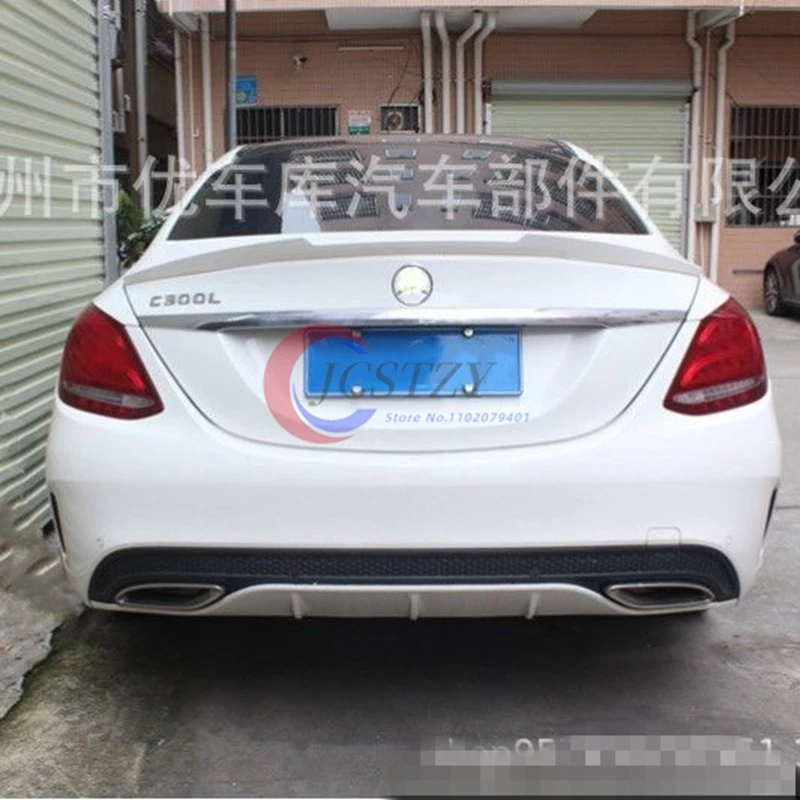 Alerón trasero estilo M4 negro brillante Mercedes Clase C W205 - imagen 3