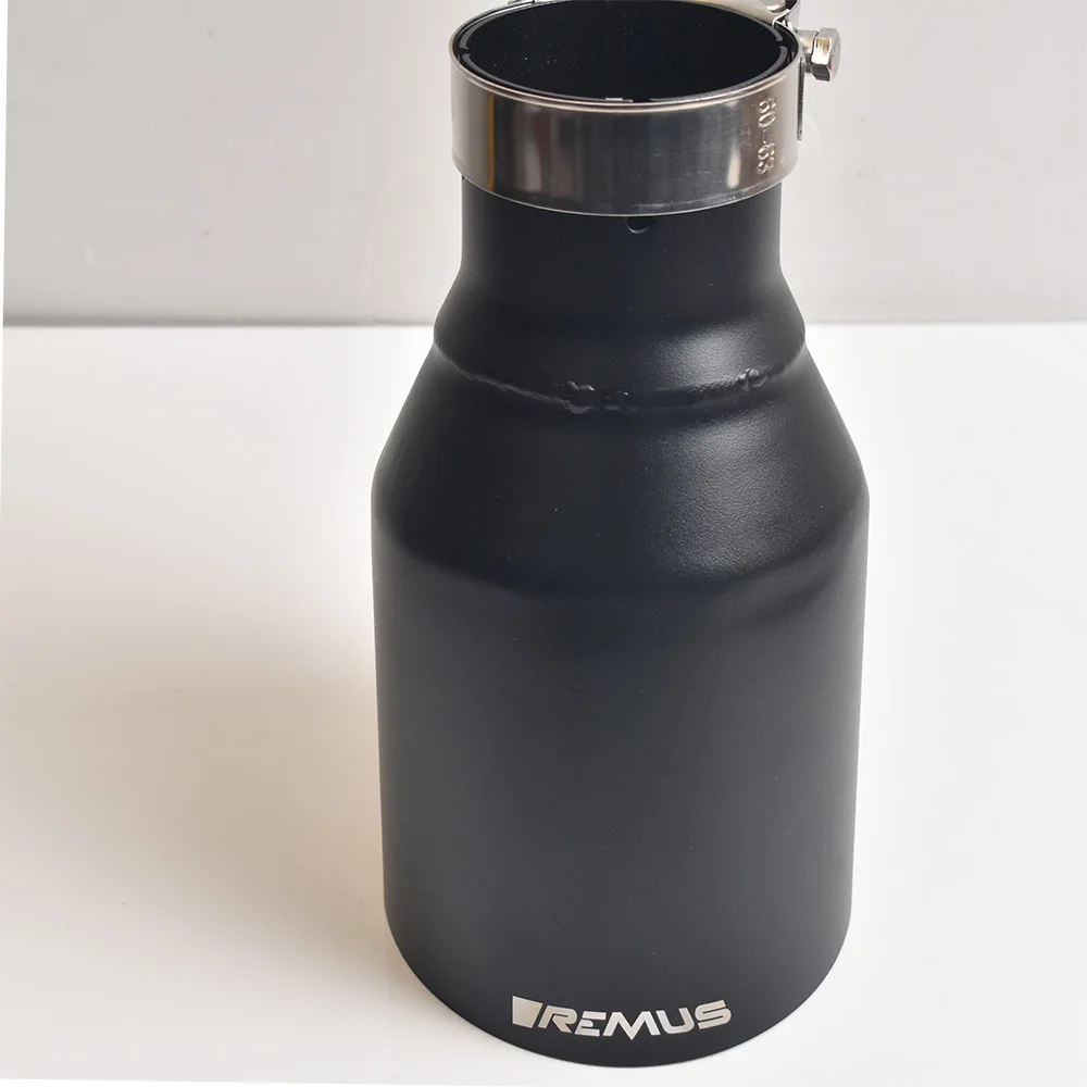 Punta de escape VREMUS acero inoxidable corte negro mate universal