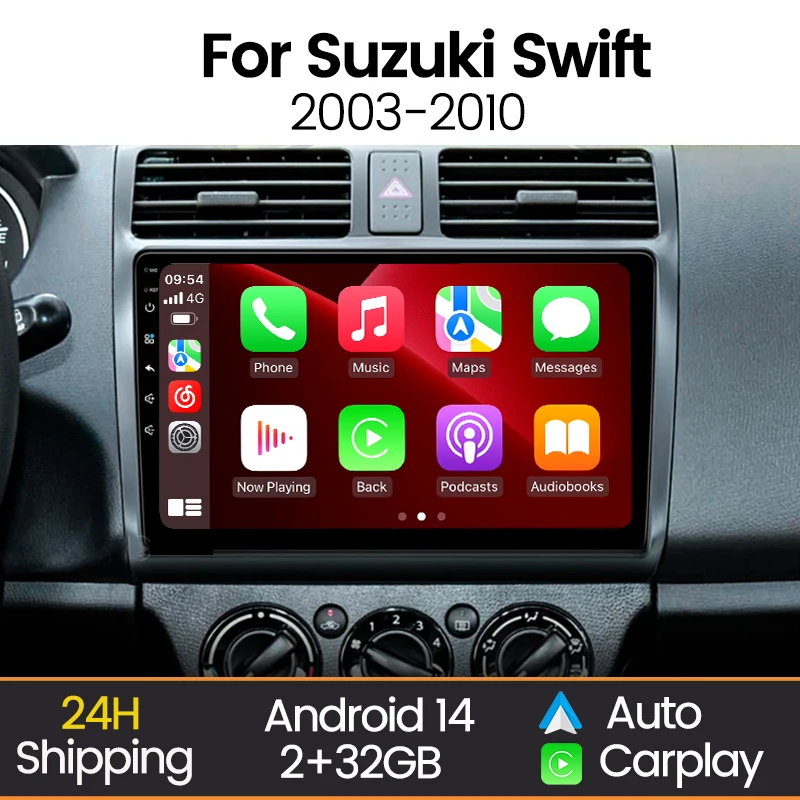 MEKEDE Android Auto inalámbrico Carplay para Suzuki Swift 2003-2010